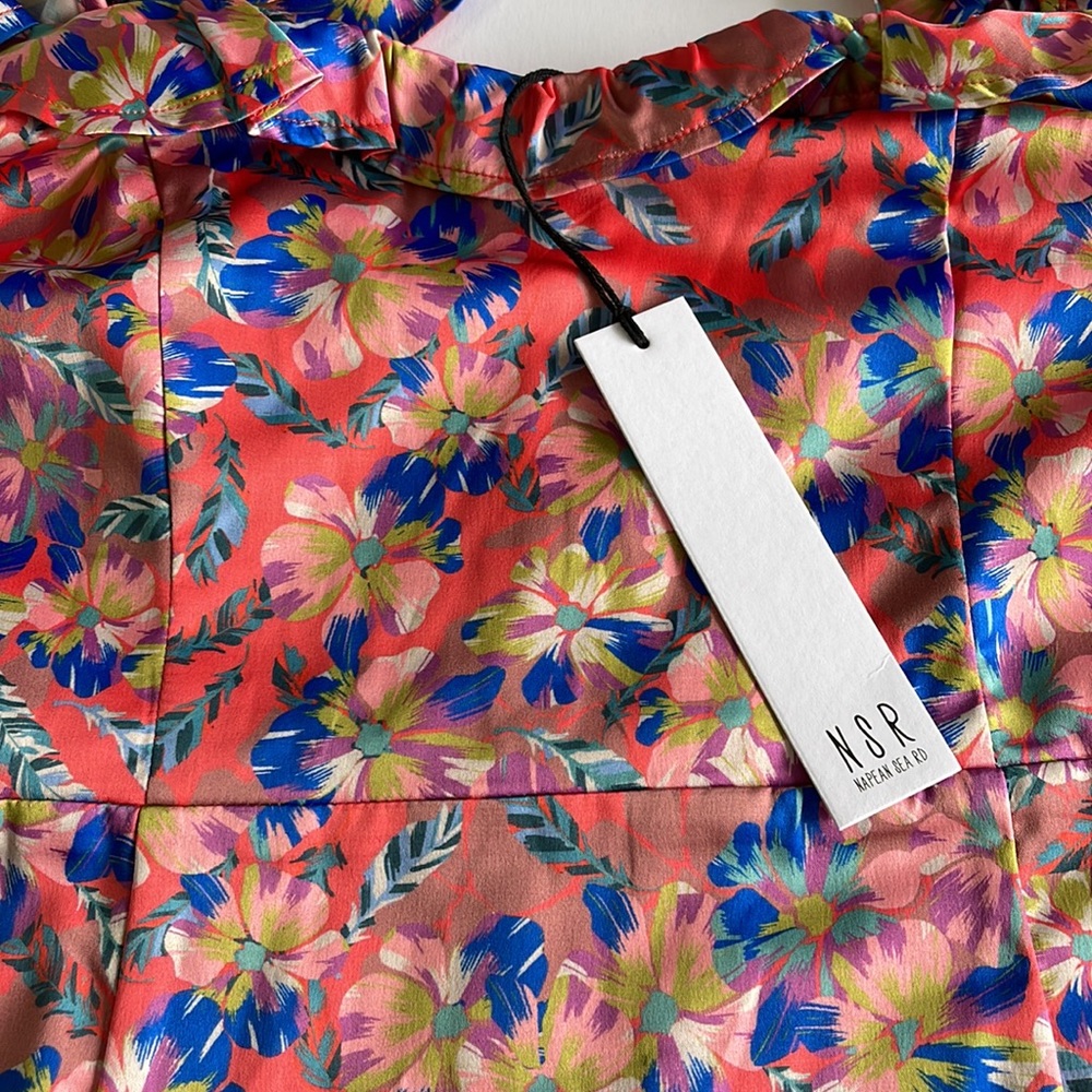 NWT NSR Ruffled Floral Dress Size Large - Picture 6 of 6